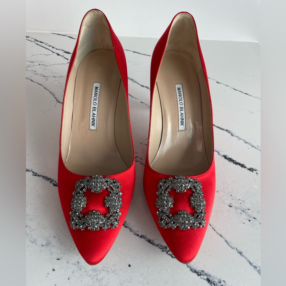 Manolo Blahnik Hangisi 70mm - Red